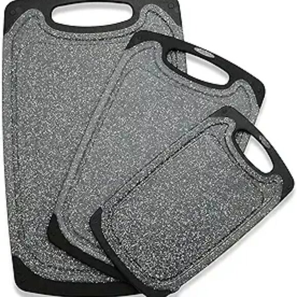 Viretang Cutting Boards Set of 3 Large Small Juice Groove Non-Slip Dishwasher Sa - Picture 1 of 1